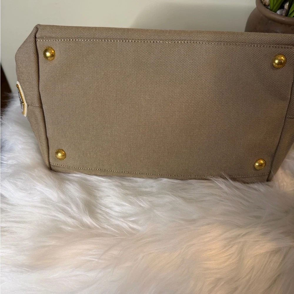 Prada Beige and Red Canvas Tote - Picture 8 of 8